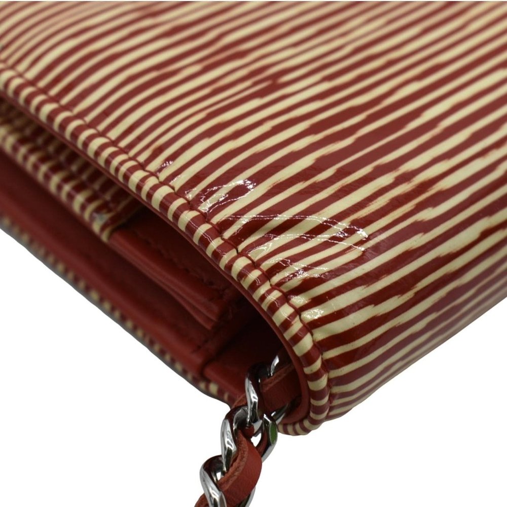 CHANEL CC WOC Leather Wallet On Chain Crossbody Bag Red - Picture 5 of 13